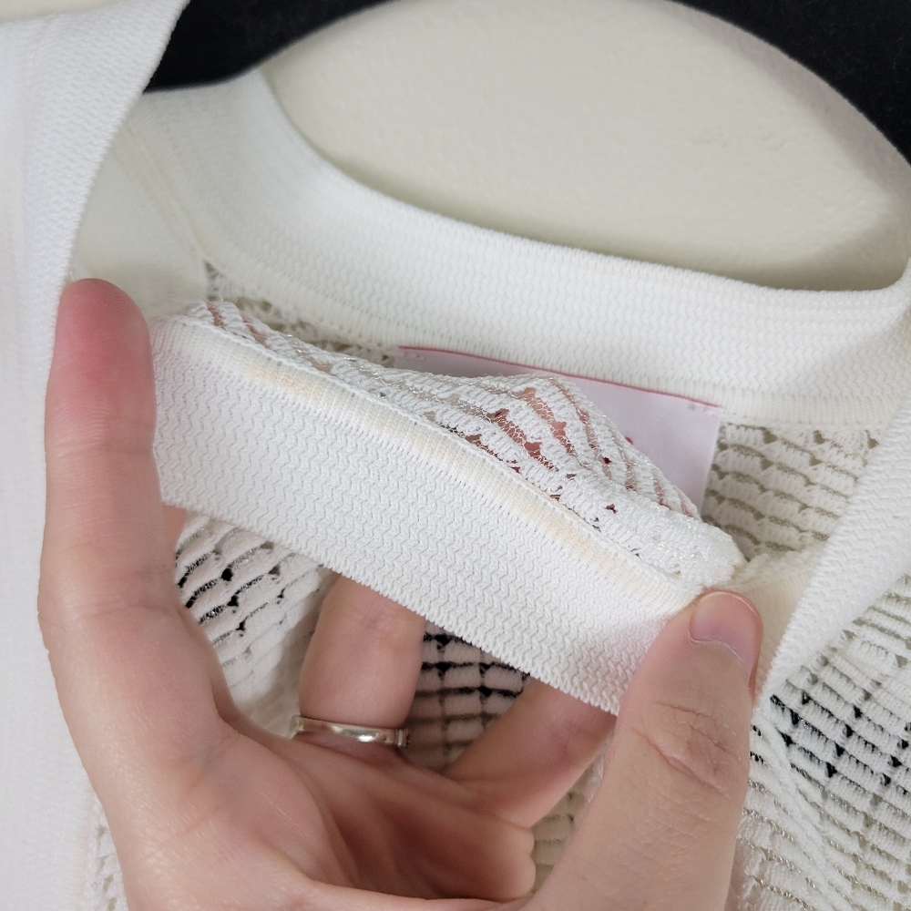 Solid & Striped Carson Marshmallow White Mesh Sho… - image 8